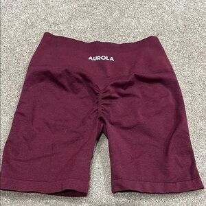 Aurora Burgundy Biker Shorts